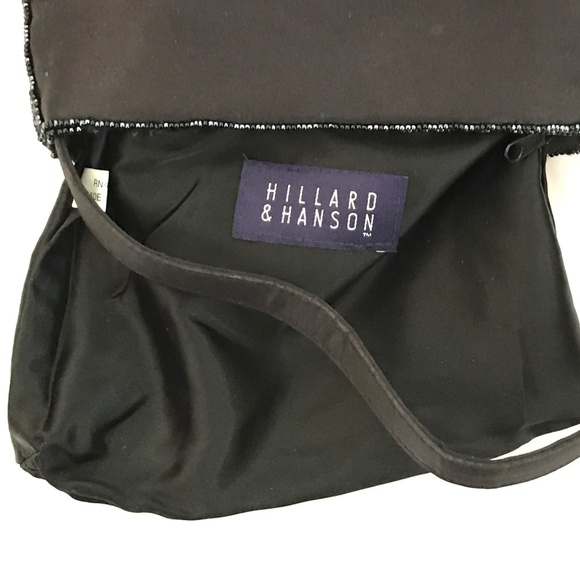 HILLARD & HANSON Black Beaded Mini Bag Floral - Picture 9 of 14